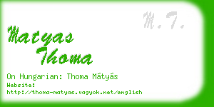 matyas thoma business card